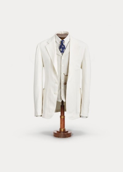 Men's Ralph Lauren Linen Suit Jacket | 634250SAY